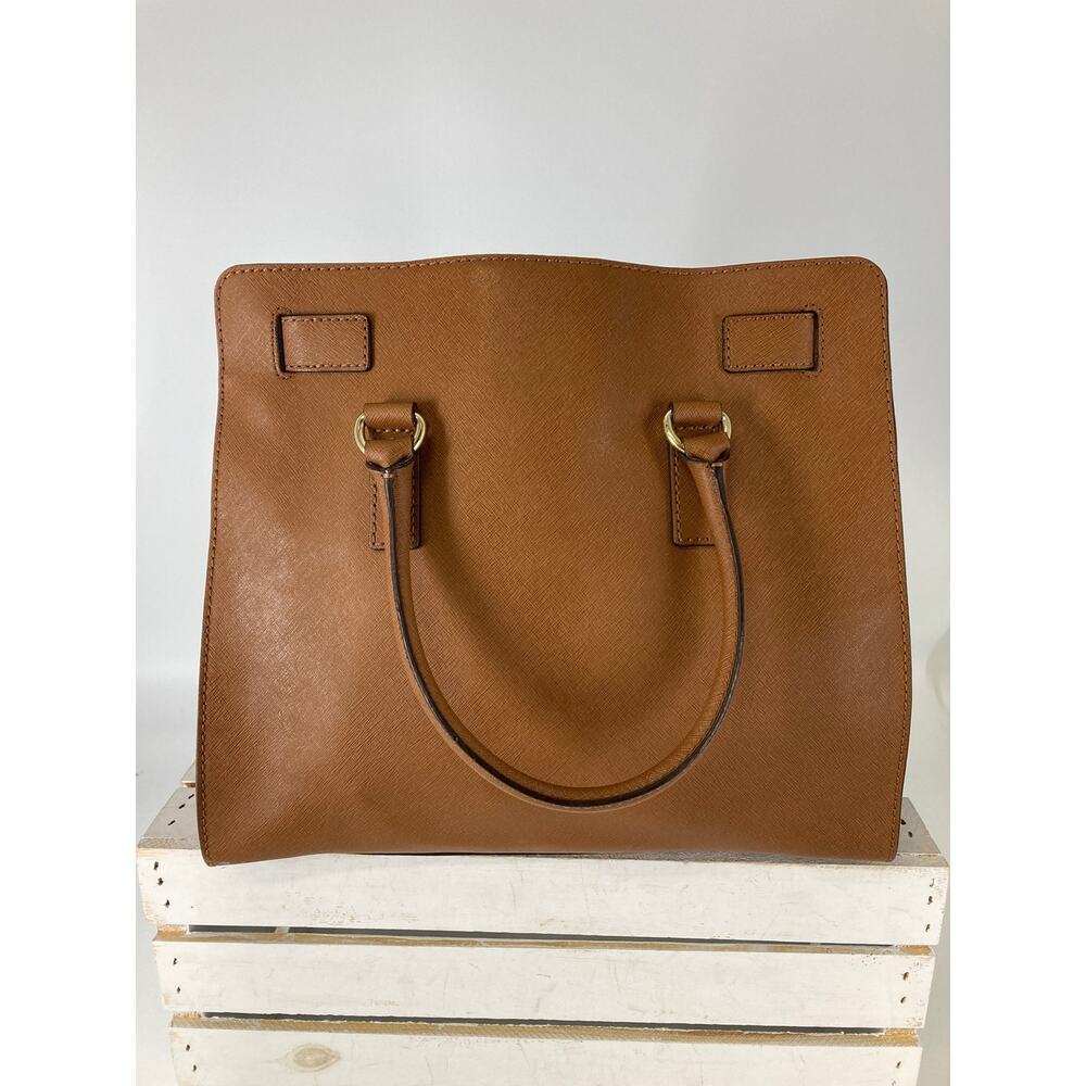 MICHAEL KORS, HAMILTON LARGE BROWN LEATHER SHOULDER BAG ASIS - Picture 4 of 15